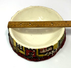 Vintage Atlantic Mold Dog   Cat Street Scene Bowl 1970s Rare 3d Ceramic Dish