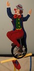 Vintage  Clown On Unicycle Pendulum Balance Toy  13  Tall 