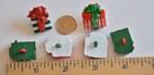 Christmas Gift Packages W Glitter Bows   Shank Back Holiday Craft Buttons