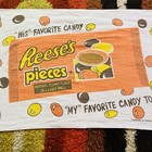 Vintage Reese s Pieces Beach Bath Towel Hershey Candy 1990s Rare 52 X 27