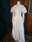 Alfred Angelo Wedding Dress Size 10 Ivory Silk Illusion Embroidered Neckline  32