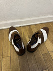 Modern Sole Ghillie Dapper Men Shoes Brown White Leather Size Us 12