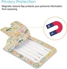  2 Pack  Luggage Tags For Travel Bag Suitcase Privacy Cover Id Label With Loop