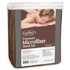 Chocolate Microfiber 3 Piece Massage Sheet Set Durable Soft Oil Stain Resistant