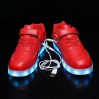 Led Shoes For Kids Usb Charging Light Up Sneakers Glowing Shoe  red   