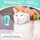 Cat Grooming Muzzle With 4 Silicone Booties Clear Breathable Bathing Trimming
