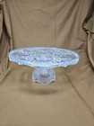 Vintage Crystal Hofbauer Footed Cake Plate 12 The Byrdes Collection