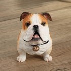 Polystone Hand Painted British Bulldog Figurine Animal Home Decor Collectible