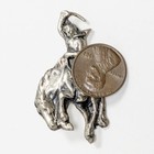 Vintage Sterling Silver Cowboy Rodeo Brooch Pin Bucking Bronco Western