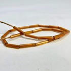 Orange Translucent Bohemian Cylinder Trade Beads