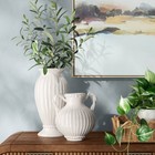 Tall Beaded Ceramic Vase Ivory - Threshold