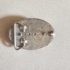 Coin Insert Western Belt Buckle 39mm Half Dollar Belt Silver Tone 1971 Liberty  