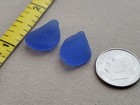 Genuine Pure Beach Sea Glass Surf Tumbled Cornflower Light Blue Small Frosted V1