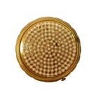Mcm Dorset Fifth Avenue Faux Pearl Gold-tone Vintage Powder Puff Box Compact