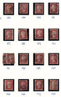 Gb 1858 1d Red Plates Good Used Collection P167-218  52v  Ws49239
