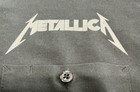 Metallica 1994 Pushhead Skull Red Kap Vintage Full Button Shirt Men   s Size L