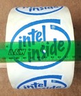 Large Blue Intel Decal Sticker 3 11 16  X 3 1 4  Vintage Old School Lot Of 4