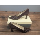 Bally Cissie Shoes 8 12m Brown Suede Italian Classic Pointed Vintage Chic
