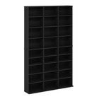  24-shelf Multimedia Media Storage Tower Rack With Adjustable Shelves  Americano