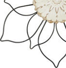 Metal Floral Home Wall Decor Wall Sculpture  Set Of 2 Wall Art 20   15 h  Black