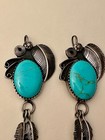 Southwestern Navajo Sterling Silver Turquoise Earrings