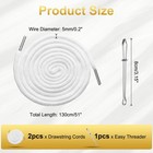 2pcs Drawstring Cords 51  Replacement Drawstring With Threader White