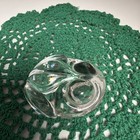 Fine Vintage 1980 s Crystal Frog Hand Cooler - Paper Weight By Steuben