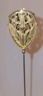 Victorian Brass Art Nouveau Monogram Hatpin Neb Ner Art Deco Tulips Pin 11  Long