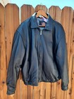 Hard Rock Cafe Gatlinburg Embroidered Logo Leather Jacket Black Size Xl