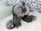 Real Silver Fox Fur Women Winter Trapper Hat Aviator Ushanka Style Ears Flap