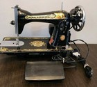 1973 Singer Sphinx Treadle Sewing Machine W power Cord   Foot Pedal Some Rust 