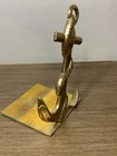 Brass Anchor With Rope Single Book End Nautical Home Decor 6 
