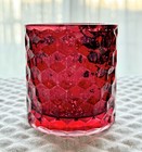 New Cherry Red Honeycomb Pattern Mercury Glass Tea Light Votive Candle Holder 3   