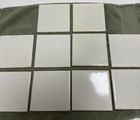 10 - Vintage  1950-60s  White Speckled Ceramic Tile - Full Square  4 25x4 25 