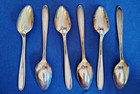 6 Teaspoons Silverplate Grosvenor Community Plate Oneida Vintage No Monogram