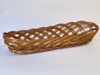 Vintage Sturdy Woven Wicker Bread Basket Rustic Farmhouse Kitchen Decor 17   