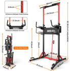 Onetwofit Power Tower Pull Up Bar Station  Multi-function Adjustable Height Fold