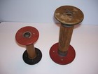 Antique Industrial Textile Thread Wood Spools 