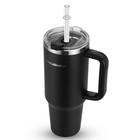 Haushof 40oz Travel Mug Stainless Double Wall Vacuum Insulated Tumbler W  Handle