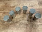 Vtg Lot Of 6 Everlast Forged Aluminum Hammered Metal Cups Tumblers
