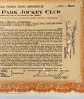 Vintage 1940s-1950s Monmouth Park Stock Certificate      Horse Racing Scripophily