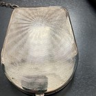 1931 Silver Tone Powder Compact With Mirror  Chain   Rouge  Vintage Cosmetic