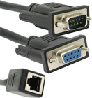 Db9 Rs232 To Rj45 Extender  Db9 9-pin Serial Port Female male To Rj45 Cat5 Cat6