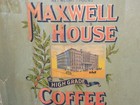 Vintage Maxwell House Coffee Cardboard Store Display Sign