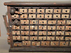 Rare Antique Watchmaker Or Jewelers Cabinet Storage Chest Collectible Parts Lot
