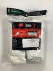 Boys Hanes White Ankle Socks 9-2 5   6 Pack New 
