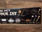 Vintage Nib 20-piece 14  Steel Wok W  Lid Deluxe Wok Set New