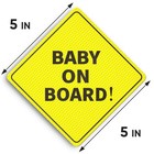 Baby On Board Signs  Car Essentials - Baby On Board Sticker - 2 Pack  5 By 5 -