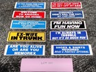 Lot Of 10 Vintage 1980 s Humorous Adult Comedy Unused Old Bumper Stickers 9 x3 