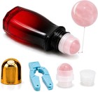 Rose Quartz Roller Bottle  1 7 Fl Oz  Leak-proof Design  Amber Glass